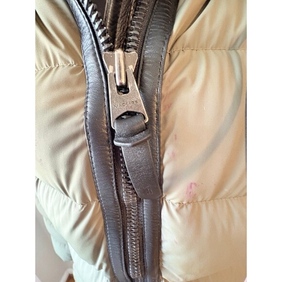 Mackage Calla Down Filled Long Puffer Coat Olive Green DAMAGED STAINED Size M - Picture 8 of 12